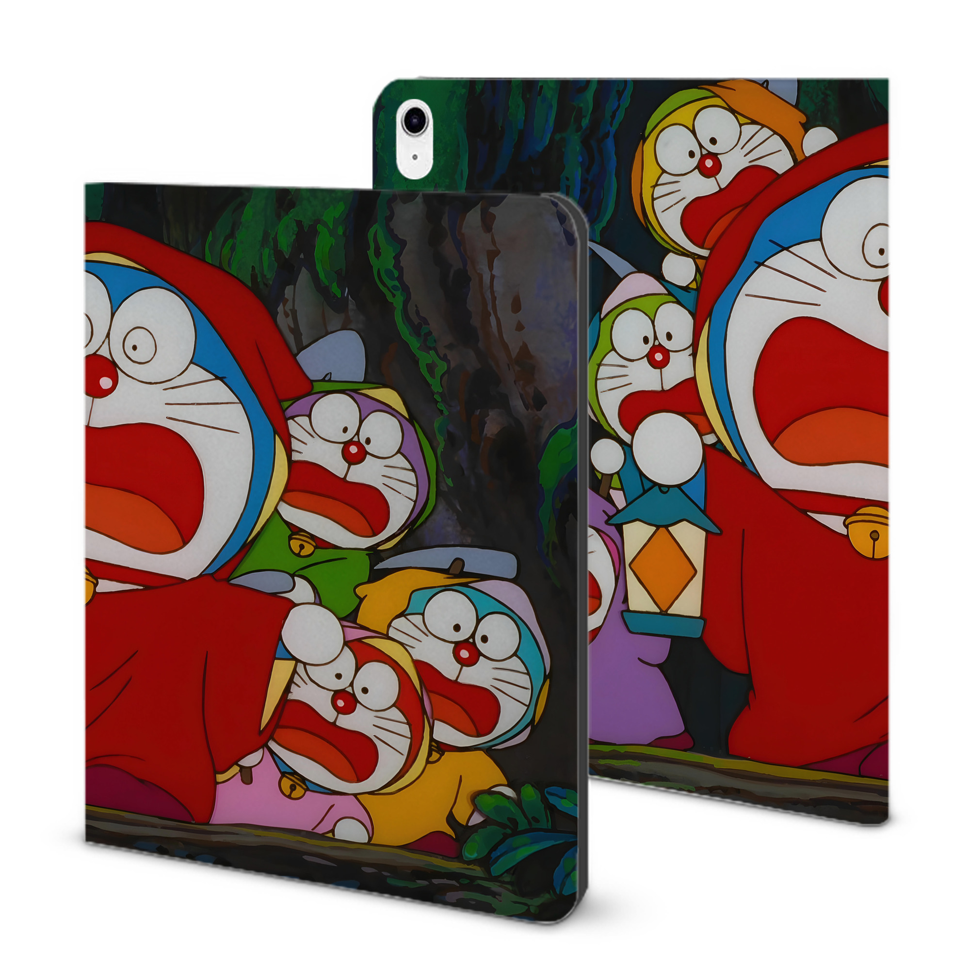 （画像用） ドラえもん Doraemon IPad ケース ブック型 PUレザー TPU 耐衝撃 軽量 薄型 ペン収納なし 全面保護 IPad 各モデル対応